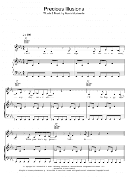 page one of Precious Illusions (Piano, Vocal & Guitar Chords)