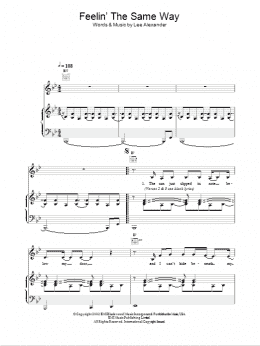 page one of Feelin' The Same Way (Piano, Vocal & Guitar Chords)