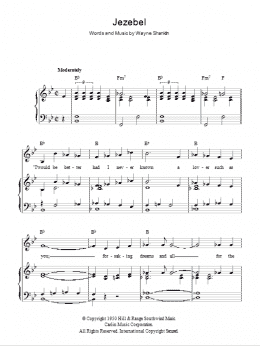page one of Jezebel (Piano, Vocal & Guitar Chords)