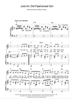 page one of Just An Old Fashioned Girl (Piano, Vocal & Guitar Chords)
