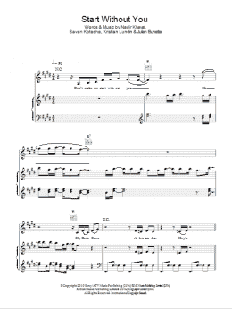 page one of Start Without You (Piano, Vocal & Guitar Chords)