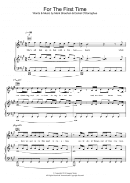 page one of For The First Time (Piano, Vocal & Guitar Chords)
