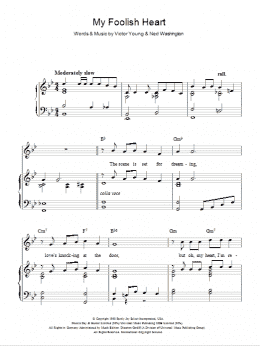 page one of My Foolish Heart (Piano, Vocal & Guitar Chords)