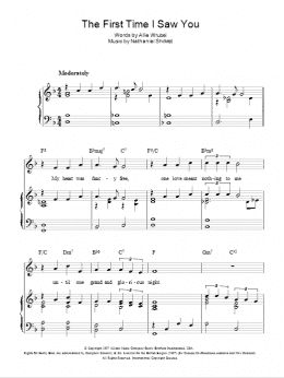 page one of The First Time I Saw You (Piano, Vocal & Guitar Chords)