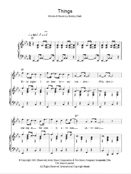 page one of Things (Piano, Vocal & Guitar Chords)