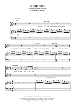 page one of Suppertime (from Little Shop of Horrors) (Piano, Vocal & Guitar Chords)