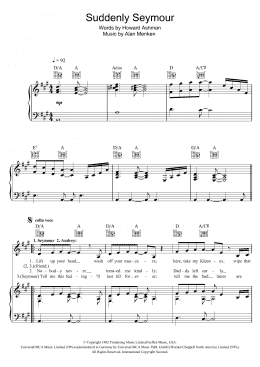page one of Suddenly Seymour (from Little Shop of Horrors) (Piano, Vocal & Guitar Chords)