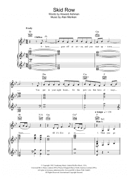 page one of Skid Row (Downtown) (from Little Shop of Horrors) (Piano, Vocal & Guitar Chords)