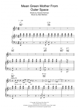 page one of Mean Green Mother From Outer Space (from Little Shop of Horrors) (Piano, Vocal & Guitar Chords)