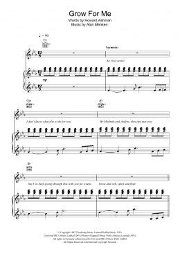 page one of Grow For Me (from Little Shop of Horrors) (Piano, Vocal & Guitar Chords)