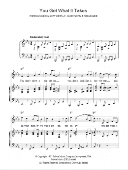 page one of You Got What It Takes (Piano, Vocal & Guitar Chords)