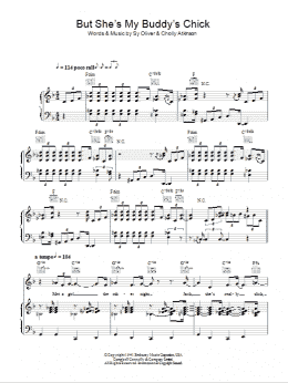 page one of But She's My Buddy's Chick (Piano, Vocal & Guitar Chords)