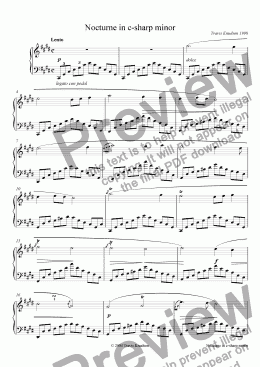page one of Nocturne in C-sharp minor