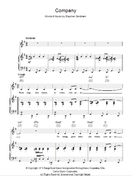 page one of Company (Piano, Vocal & Guitar Chords)