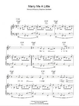 page one of Marry Me A Little (Piano, Vocal & Guitar Chords)