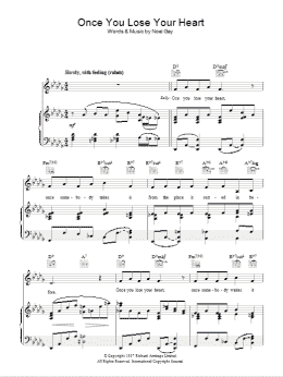 page one of Once You Lose Your Heart (Piano, Vocal & Guitar Chords)