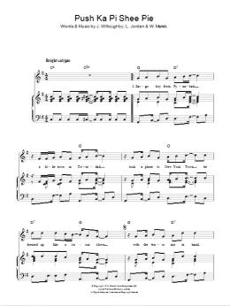 page one of Push Ka Pi Shee Pie (Piano, Vocal & Guitar Chords)