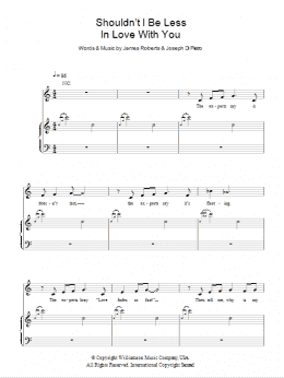 page one of Shouldn't I Be Less In Love With You (Piano, Vocal & Guitar Chords)