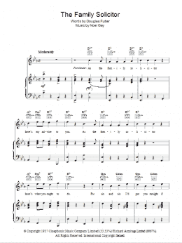 page one of The Family Solicitor (Piano, Vocal & Guitar Chords)