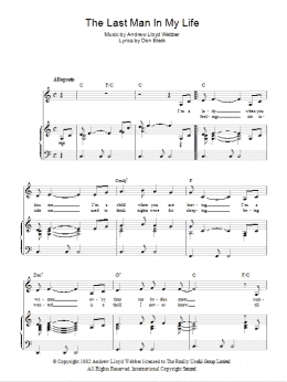 page one of The Last Man In My Life (Piano, Vocal & Guitar Chords)