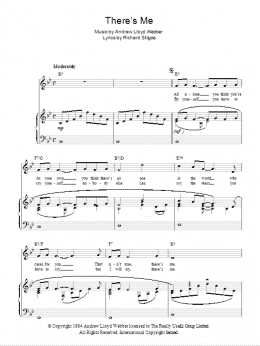 page one of There's Me (Piano, Vocal & Guitar Chords)