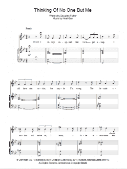 page one of Thinking Of No One But Me (Piano, Vocal & Guitar Chords)