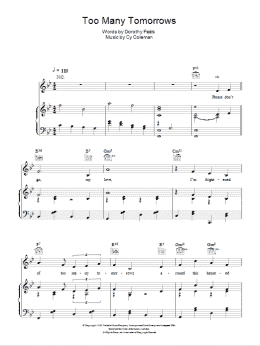 page one of Too Many Tomorrows (Piano, Vocal & Guitar Chords)