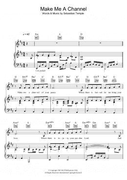 page one of Make Me A Channel Of Your Peace (Prayer Of St.Francis) (Piano, Vocal & Guitar Chords)