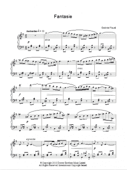 page one of Fantasie (Piano Solo)