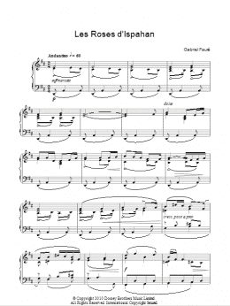 page one of Les Roses D'Ispahan (Piano Solo)