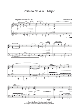 page one of Prelude No. 4 In F (Piano Solo)