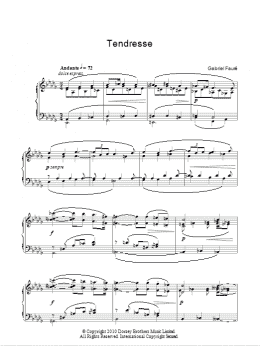 page one of Tendresse (Piano Solo)