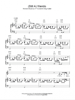 page one of (Still A) Weirdo (Piano, Vocal & Guitar Chords)