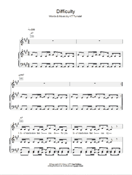 page one of Difficulty (Piano, Vocal & Guitar Chords)