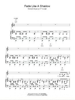 page one of Fade Like A Shadow (Piano, Vocal & Guitar Chords)