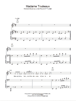 page one of Madame Trudeaux (Piano, Vocal & Guitar Chords)