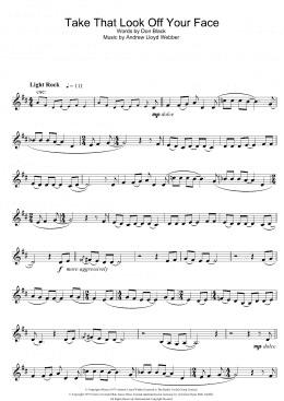 page one of Take That Look Off Your Face (from Tell Me On A Sunday) (Clarinet Solo)