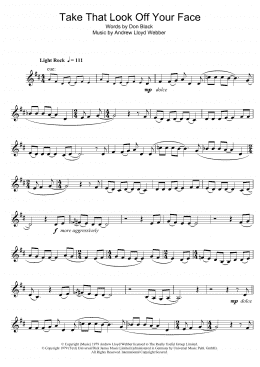 page one of Take That Look Off Your Face (from Tell Me On A Sunday) (Trumpet Solo)