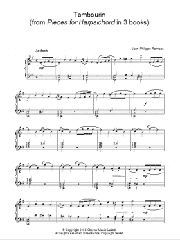 page one of Tambourin (Piano Solo)