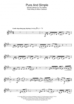 page one of Pure And Simple (Clarinet Solo)