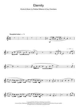 page one of Eternity (Clarinet Solo)