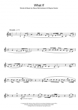 page one of What If (Clarinet Solo)
