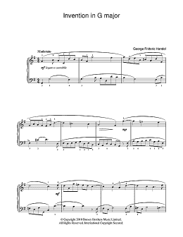 page one of Invention In G (Easy Piano)