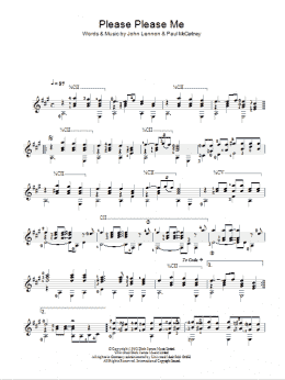 page one of Please Please Me (Easy Guitar)