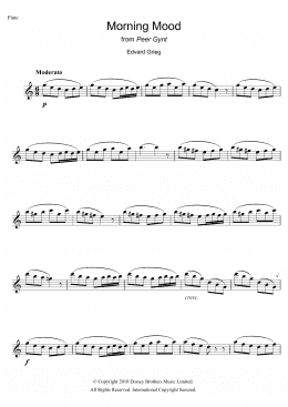 page one of Morning (from Peer Gynt Suite No.1) (Flute Solo)