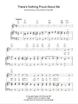 page one of There's Nothing Proud About Me (Piano, Vocal & Guitar Chords)