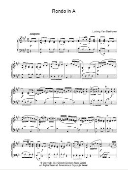 page one of Rondo In A (Piano Solo)