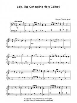 page one of See The Conquering Hero Comes (Piano Solo)