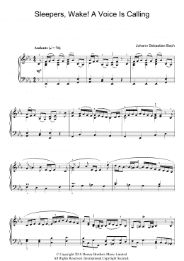 page one of Sleepers, Wake! A Voice Is Calling (Piano Solo)