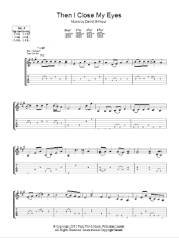 page one of Then I Close My Eyes (Guitar Tab)